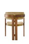 Hanah Home Silla de Madera Aterciopelada Nogal y Topo Claro